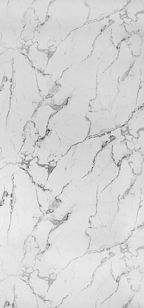 Panel PVC de pared de losa de mármol brillante Blanco Carrara 260x120x0,30cm, imagen 2