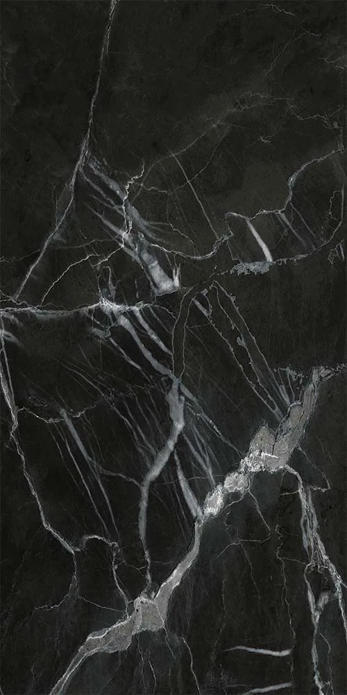 Panel SPC de pared de losa de mármol black streak 260x120x0,35cm