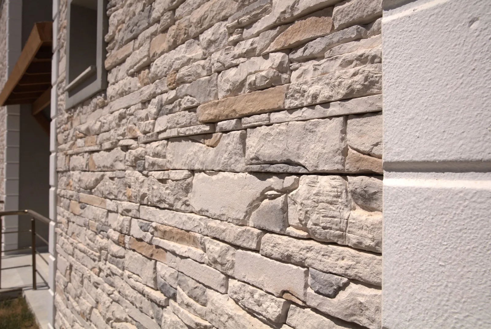 Panel 3D de pared XL PU Ardesia Sandy sin juntas – Para interior/exterior – 116x59x3,5cm
