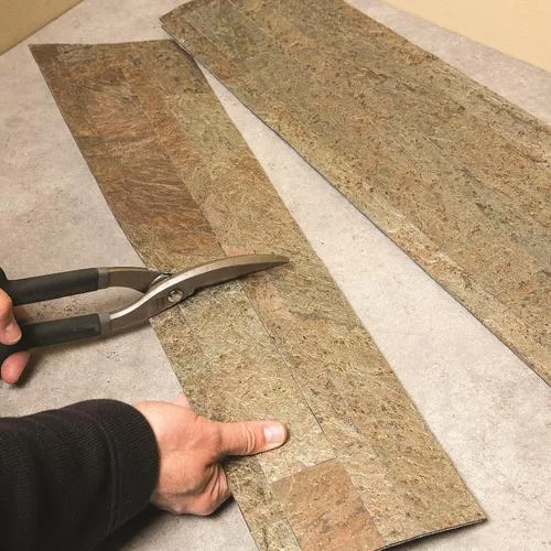 Tira autoadhesiva de piedra natural cobre brillo 60x15x0,2/0,4 cm, imagen 3