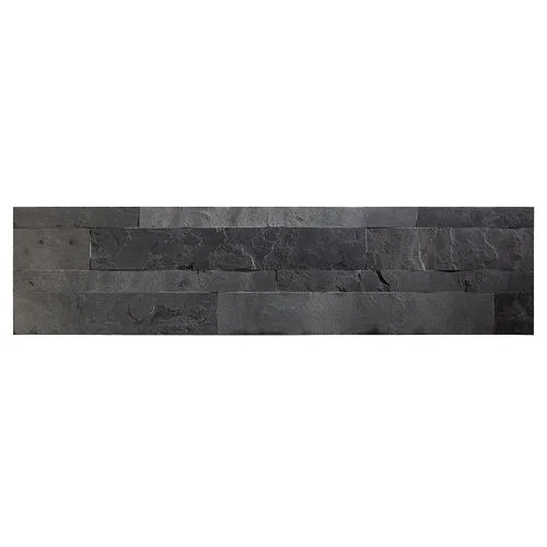 Tira autoadhesiva de piedra natural negro carbón – Relieve 60x15x0,2/0,4cm, imagen 7
